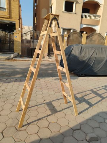 سلالم خشبيه مزدوج من تميمة 01013518080 6