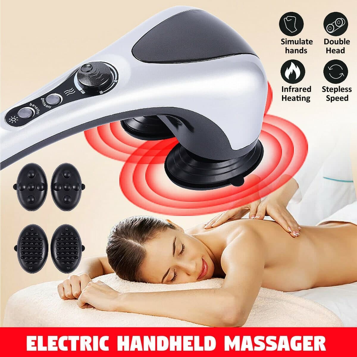 جهاز تدليك الجسم المزدوج - تدليك ساخن ومريح01012187661