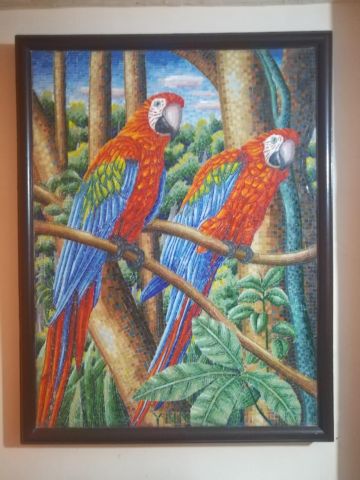 لوحة هاند ميد موزاييك  فنية لمنظر طبيعي 