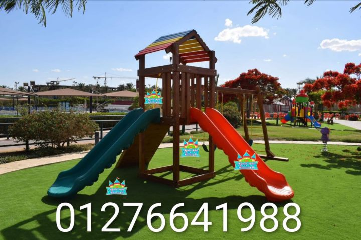 مجمعات خشبية مقاسات كبيره وصغيره زحاليق ومراجيح  10