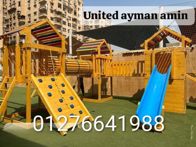 مجمعات خشبية زحاليق ومراجيح 3