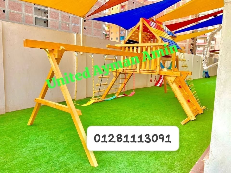 مجمعات خشبية زحاليق ومراجيح 2