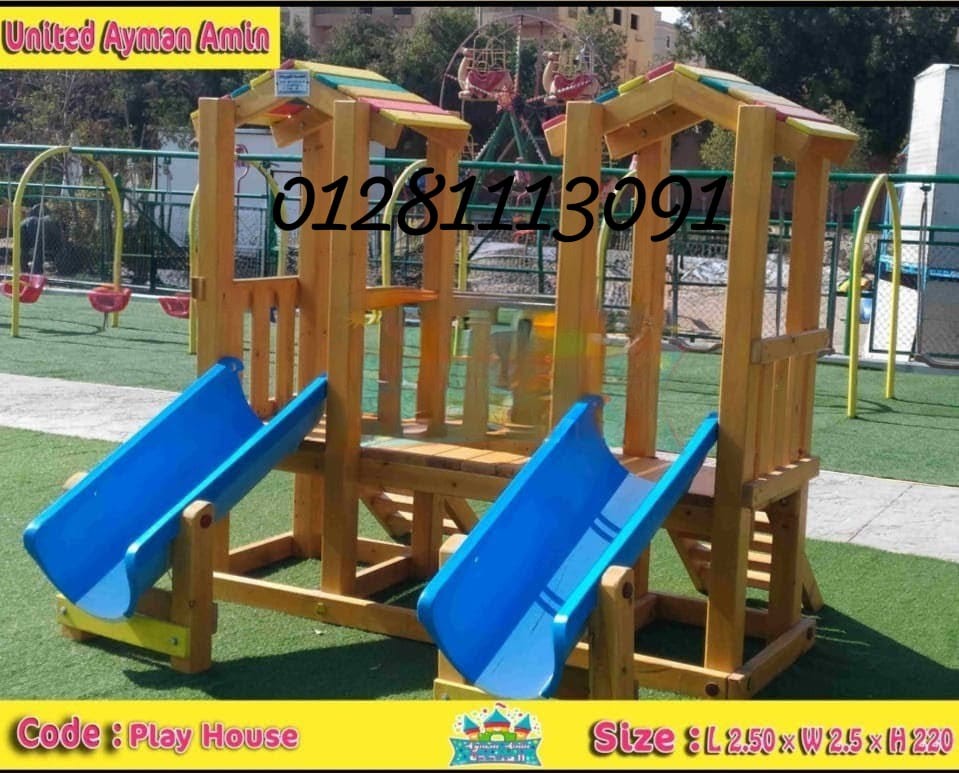 مجمعات خشبية زحاليق ومراجيح 6