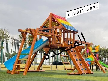 مجمعات خشبية زحاليق ومراجيح 10