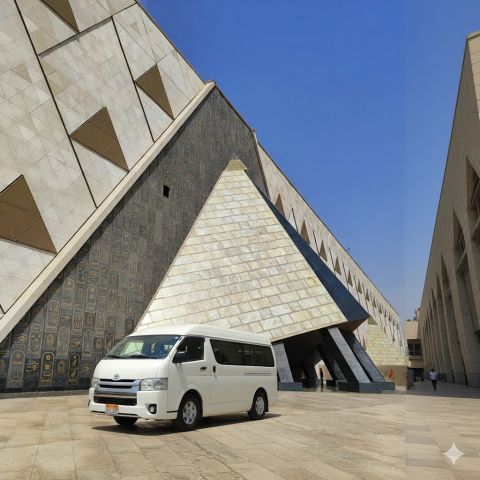 إيجار ميكروباص تويوتا هاي اس  لزيارة المتحف المصري الكبيير