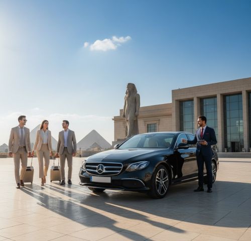 إيجار مرسيدس E200 ليموزين لزيارة المتحف المصري الكبير