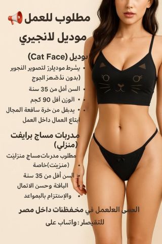 مطلوب للعمل فورًا ? موديل لانجيري (Cat Face)