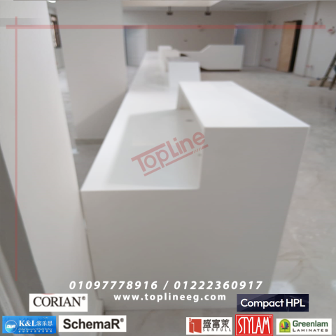 كوريان كاونترات استقبال corian 3