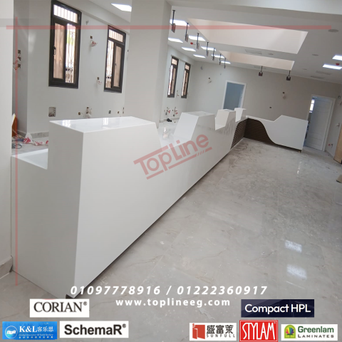 كوريان كاونترات استقبال corian 4