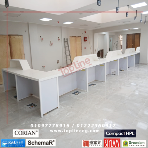 كوريان كاونترات استقبال corian 5