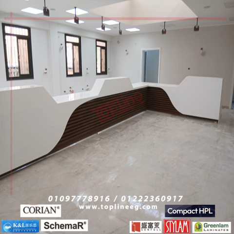 كوريان كاونترات استقبال corian 6