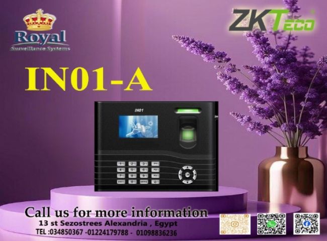 نظام حضور والانصراف ZKTeco يتعرف على الكارت و البصمة IN01-A