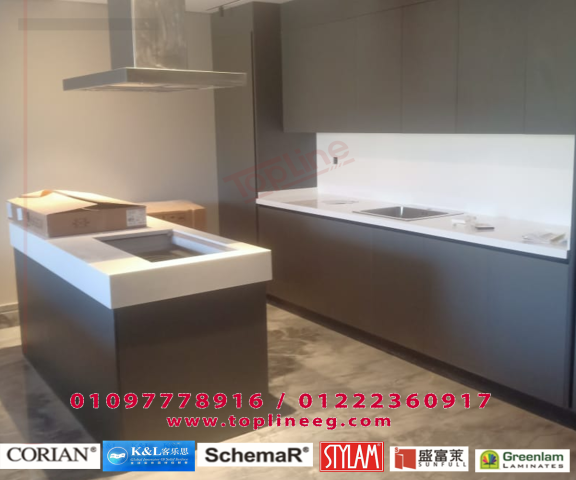corian Kitchens- corian sinks - corian white - counter top -table 5