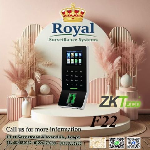 جهاز الحضور والانصراف F22 من ZKTeco دلوقتي 