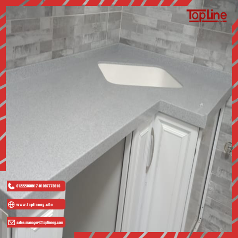 - Corian - Kitchen - topline - مطابخ - شركات مطابخ - كوريان ابيض 
