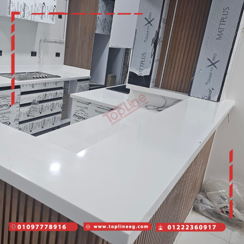 - Corian - Kitchen - topline - مطابخ - شركات مطابخ - كوريان ابيض  2