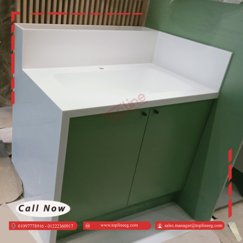 - Corian - Kitchen - topline - مطابخ - شركات مطابخ - كوريان ابيض 