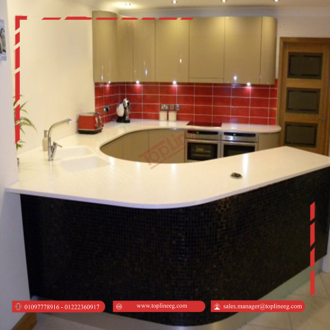 - Corian - Kitchen - مطابخ - شركات مطابخ - كوريان ابيض - كوريان  2