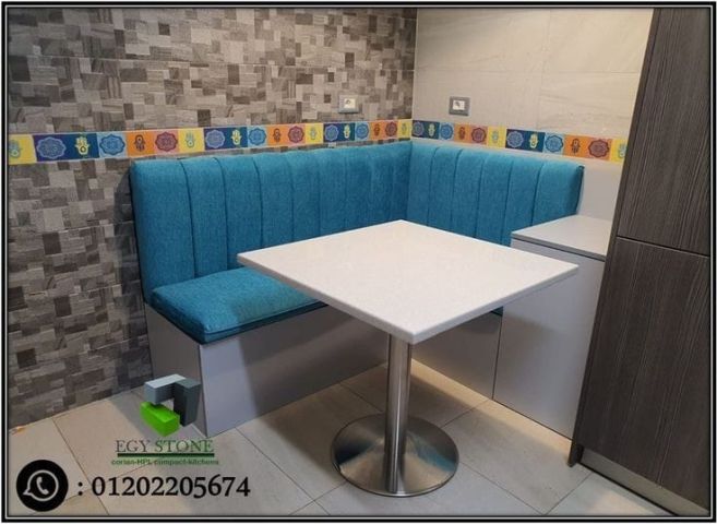 ترابيزات مطاعم - كافيهات كوريان مصنوعة من الرخام الصناعي  2