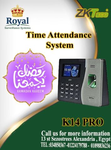 أجهزة حضور وانصراف ZKTeco K14 PRO في الإسكندرية شاملة التركيب وال