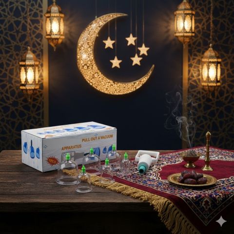 حجامة إسلامية طبية – 6 قطع لتنشيط الدورة الدموية وإزالة السموم!