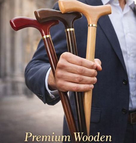 العصا الخشبية – دعم آمن وموثوق لكبار السن أثناء المشي