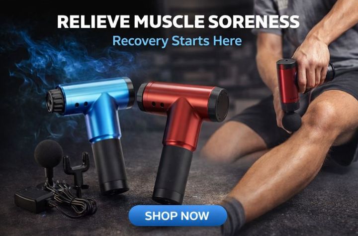 جهاز المساج المسدس Fascial Gun لتخفيف الآلام والاسترخاء