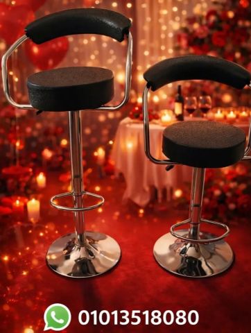 كرسي بار هيدروليك لون اسود من تميمة 