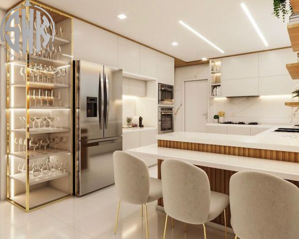 أحدث أفكار تصميم المطابخ المودرن والدريسنج روم SAFETY WOOD 