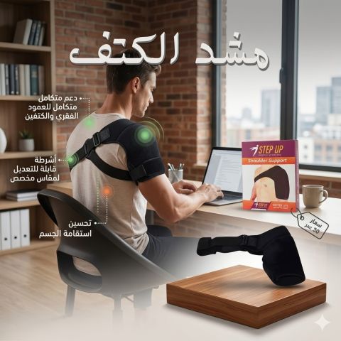 تخلص من آلام الكتف فوراً مع مشد Step Up الطبي 