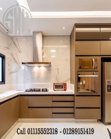 صور مطابخ خشب مودرن SAFETY WOOD للمطابخ والدريسنج روم 