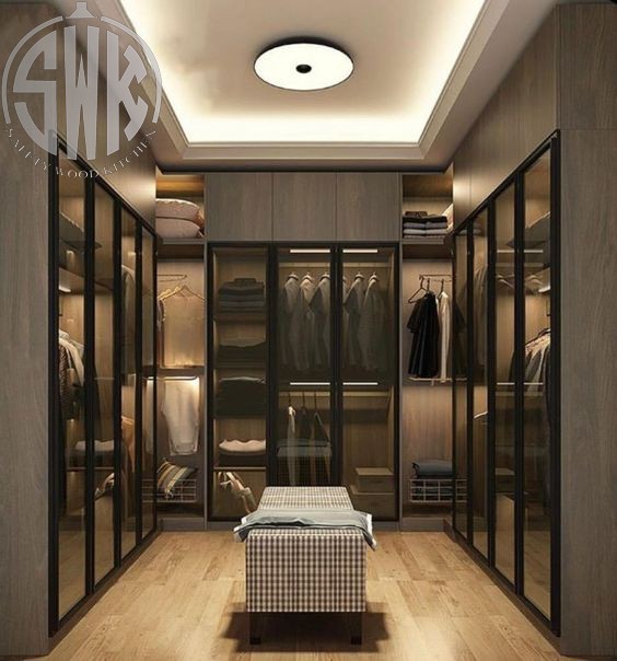 أفضل تصميمات دريسينج روم مقفول زجاج للمساحات الصغيرة SAFETY WOOD 