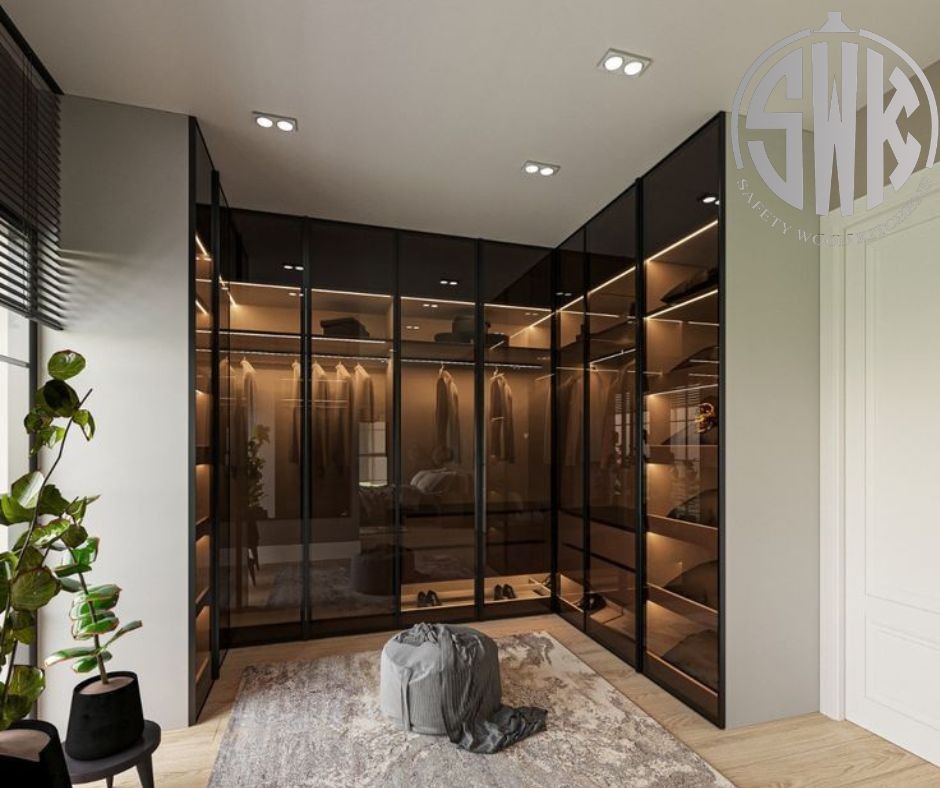 صور دريسينج روم مفتوح  مودرن SAFETY WOOD للمطابخ والدريسنج روم 