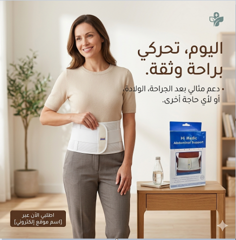 حزام البطن الطبي من هاي مديك هيريّحك ويثبتك طول اليوم