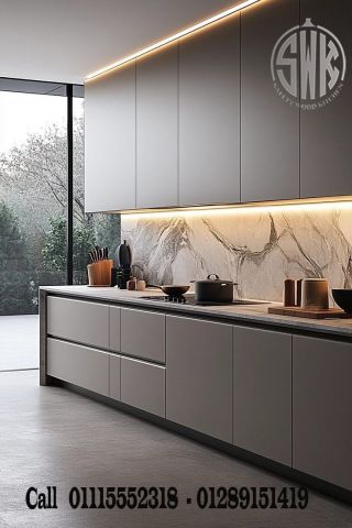 تصميمات مطابخ خشب مودرن  2026 SAFETY WOOD للمطابخ والدريسنج روم 