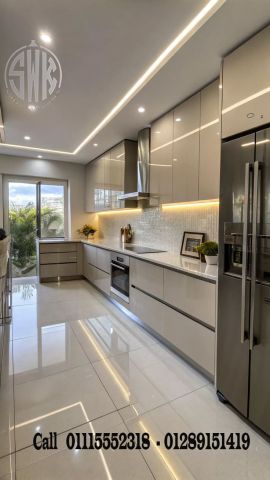 اسعار مطابخ خشب poly lac SAFETY WOOD للمطابخ والدريسنج روم 