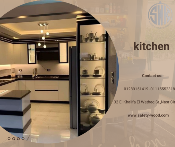 كتالوج مطابخ خشب بي في سي   SAFETY WOOD للمطابخ والدريسنج روم 