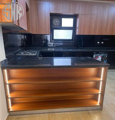 تصميمات مطابخ خشب مودرن  2026 SAFETY WOOD للمطابخ والدريسنج روم 