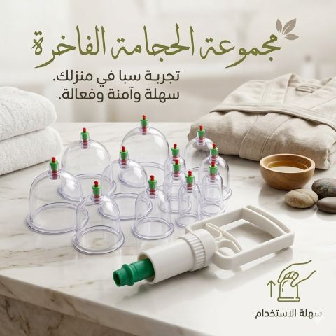 حجامة إسلامية طبية 12 قطعة لتنظيف الجسم01145359198*01222845873