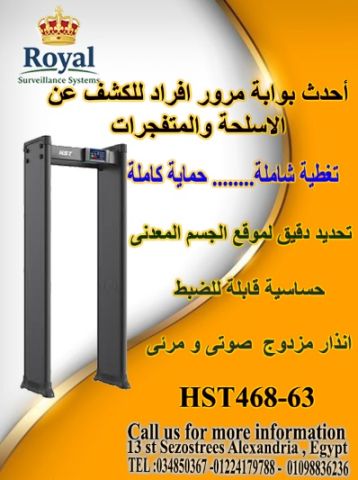 بوابة كشف المعادن الأحدث عالمياً، المزودة بنظام 63 منطقة 