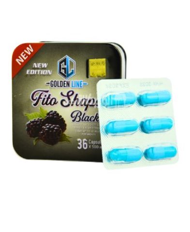 كبسولات فيتوشيب بلاك جولدن لاين للتخسيس 36ك Fitoshape black
