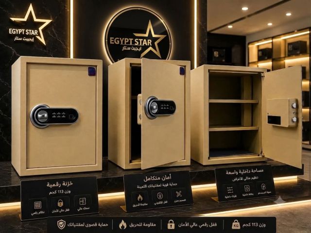 ? الخزنة الفندقي بالبصمة ✨ أمانك بقي أذكى وأسهل مع نظام البصمة 