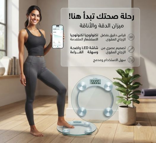 ميزان رقمي شخصي - تصميم أنيق ونتائج واضحة