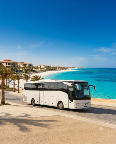 Mercedes 50 Seater Bus Rental | Day Use El Alamein with Professio