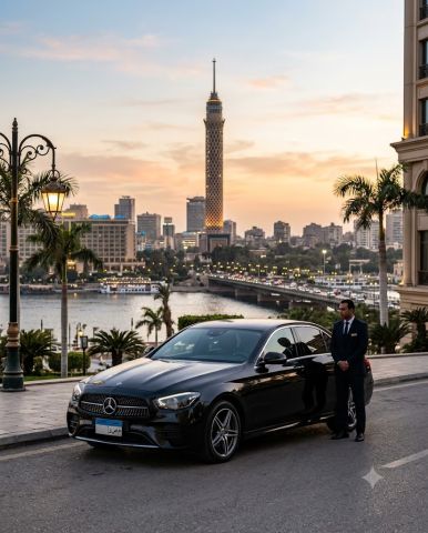 Mercedes E200 with Professional Chauffeur for Cairo Airport Trans