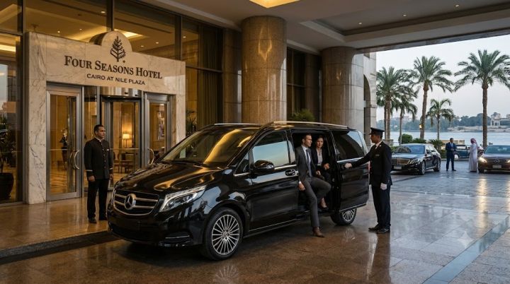 Mercedes V300 VIP Rental with Chauffeur from Cairo Airport