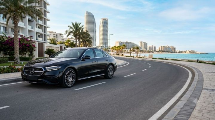 Luxury Mercedes E200 Car Rental with Driver 