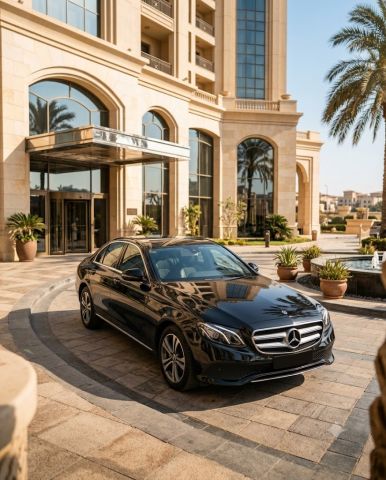 Mercedes E200 Car Rental with Driver in Cairo Egypt 