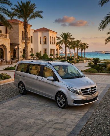 ايجار مرسيدس V250 بالسائق للسفر إلى الساحل الشمالي