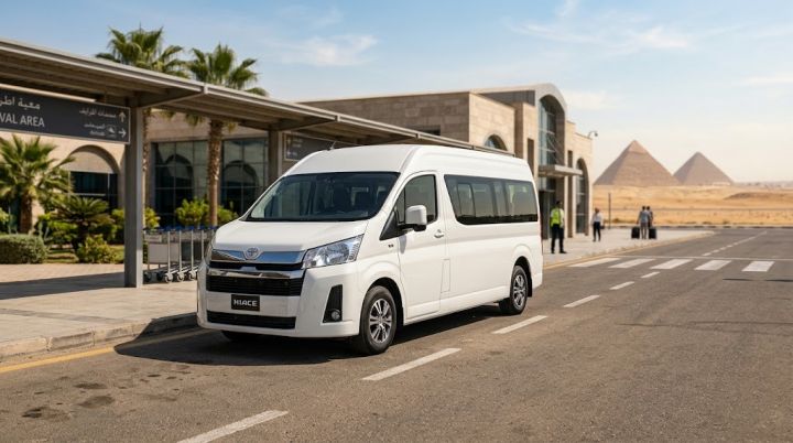 Toyota Hiace 13 Seater Rental with Driver to Sphinx Airport  